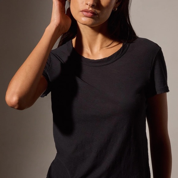 James Perse Sheer Slub Crew Neck Tee - Picture 5 of 13